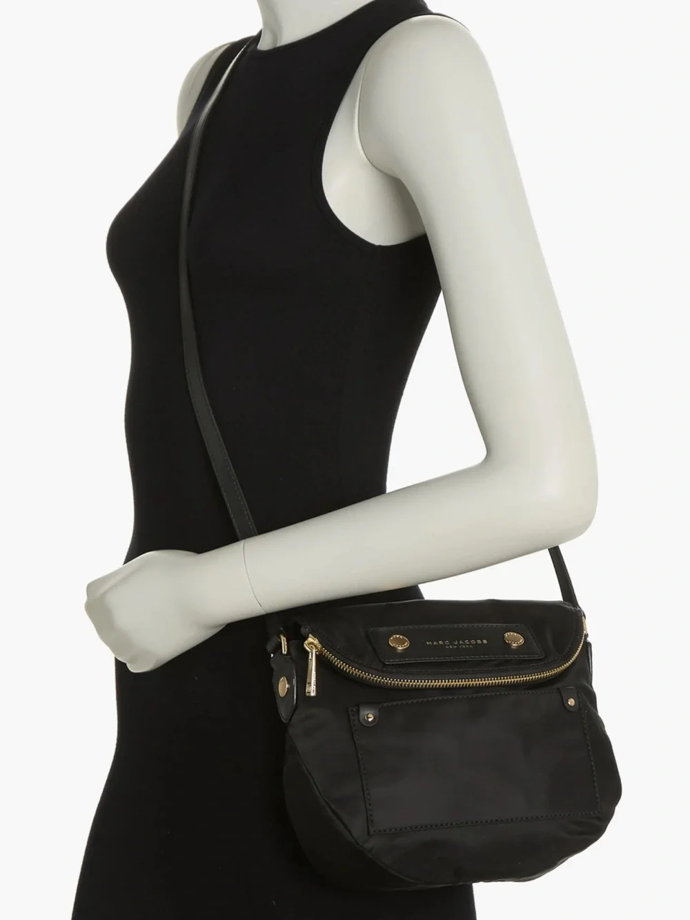 Marc Jacobs Black Nylon Mini Messenger Crossbody Bag